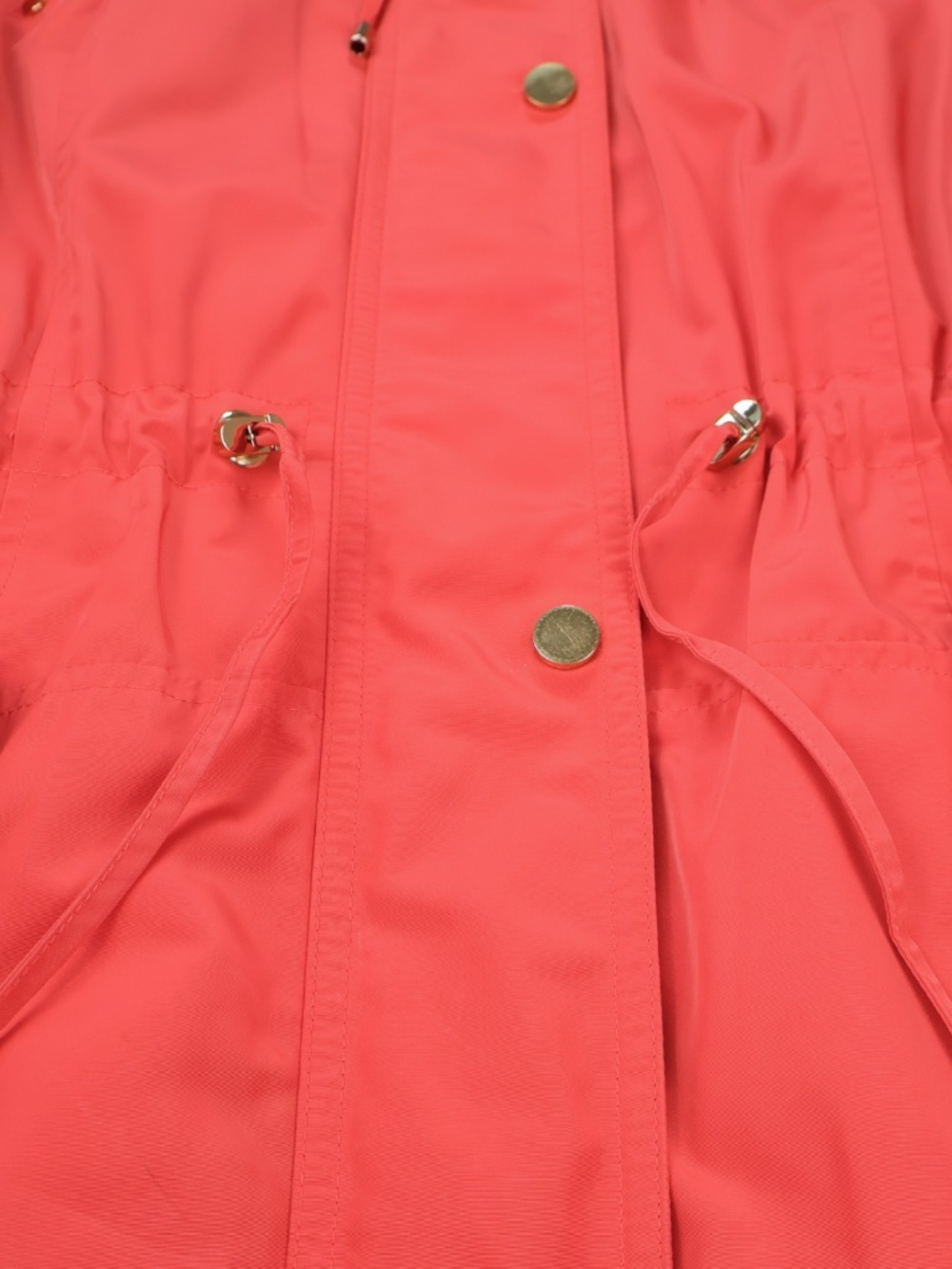 Charter Club Coral Pink Water Resistant Hooded Rain Jacket Coat Small - Picture 5 of 12